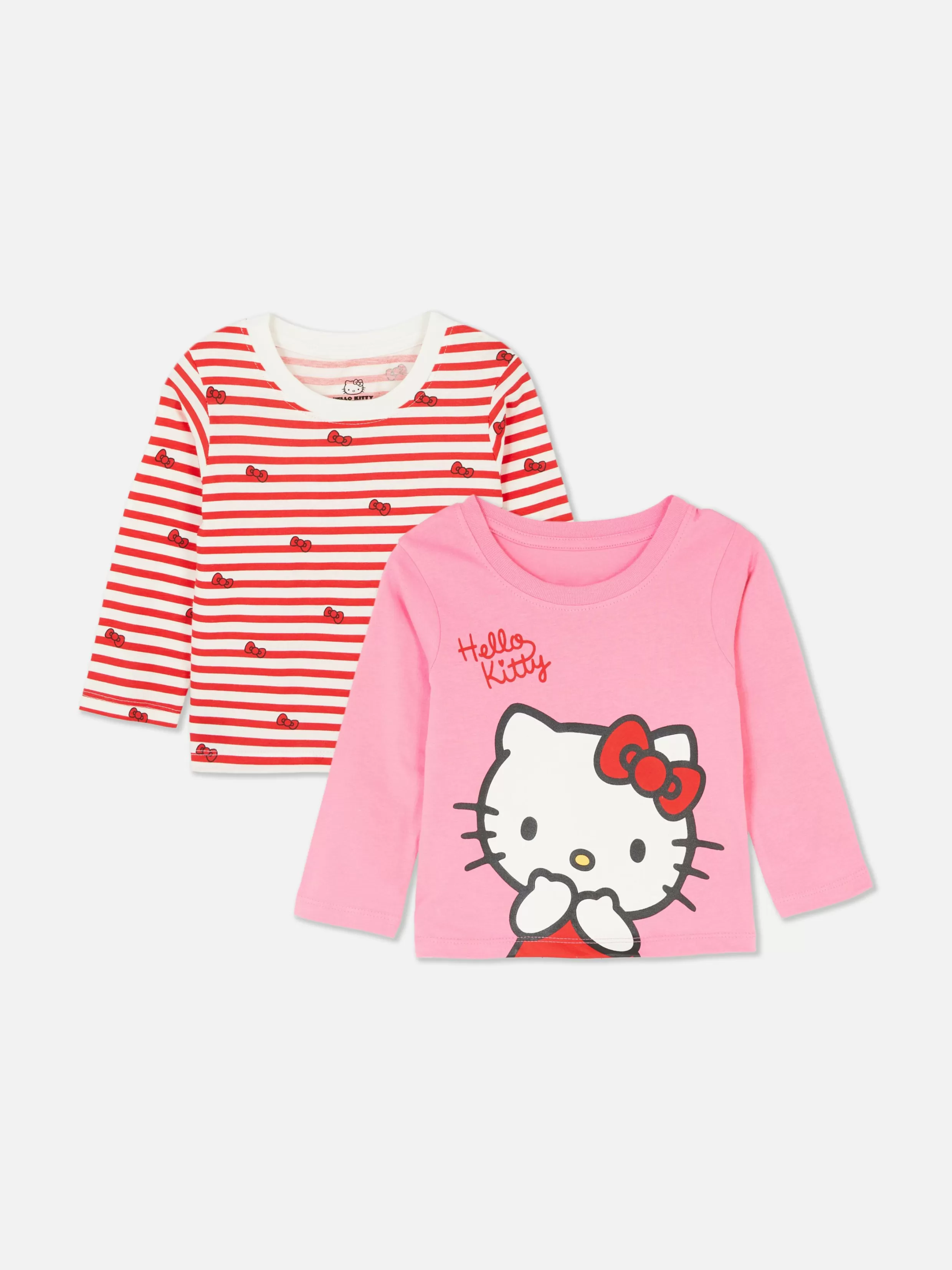 Primark Tops En T-Shirts^T-shirts Met Lange Mouwen Hello Kitty, Set Van 2