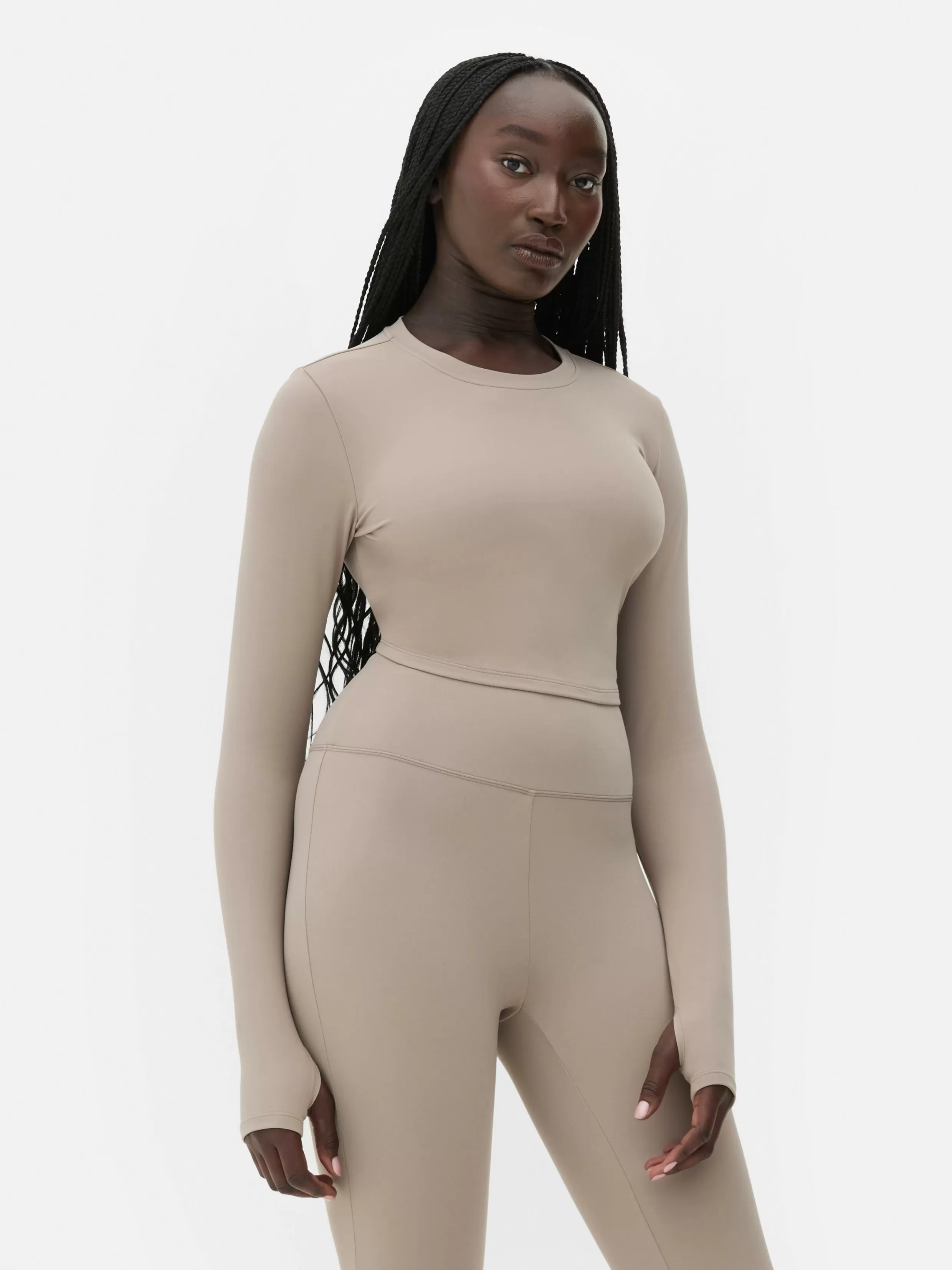 Primark Fitnesskleding En Activewear^Ultrazachte Korte Sporttop Met Lange Mouwen Rita Ora