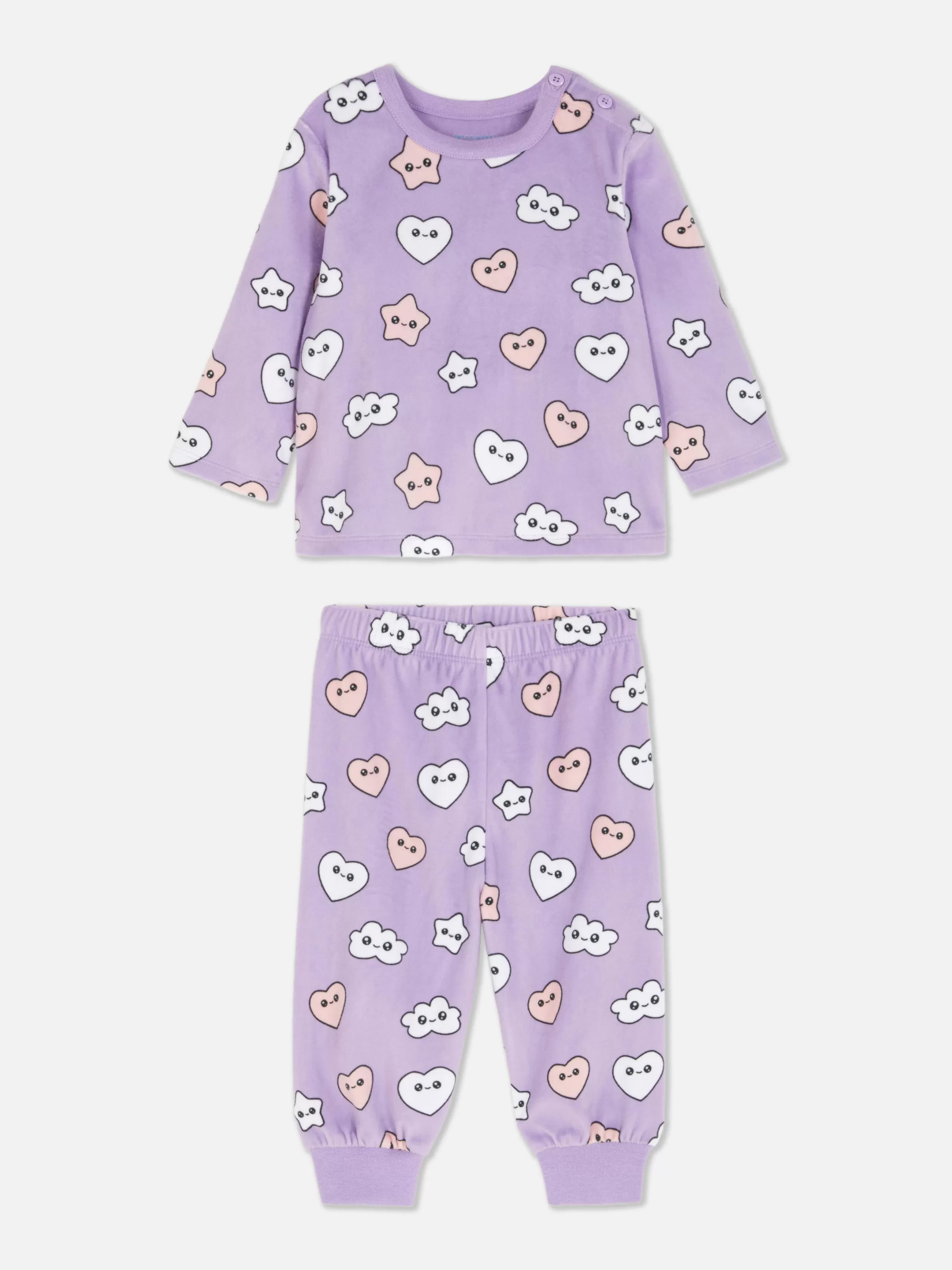 Primark Pyjama'S En Nachtkleding^Velours Pyjama Met Print