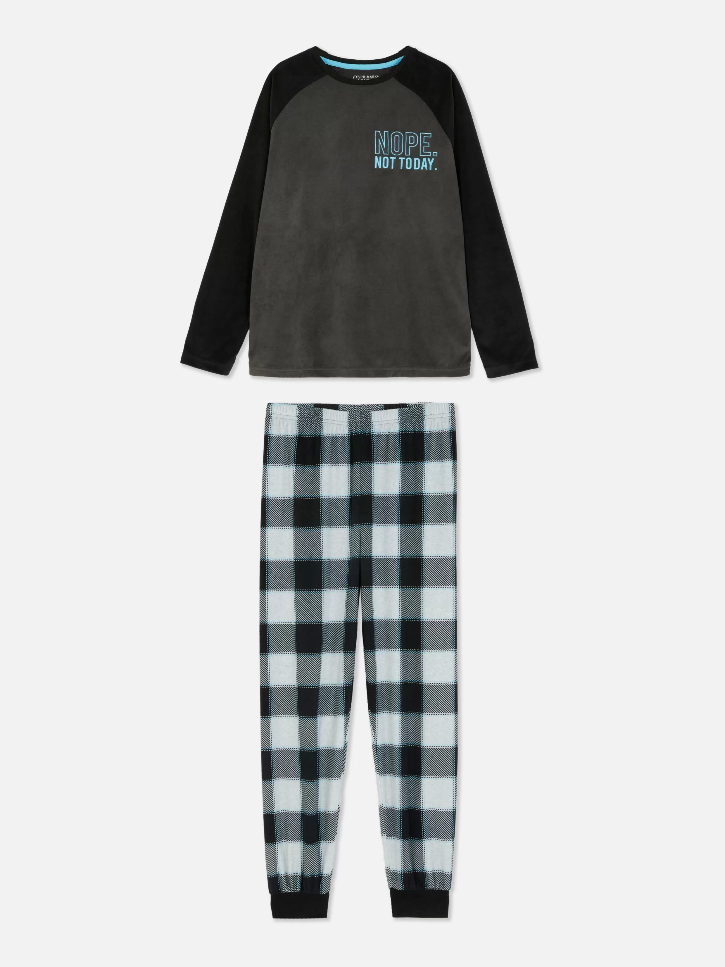 Primark Pyjama'S En Nachtkleding^Velours Pyjama Met Ruitmotief