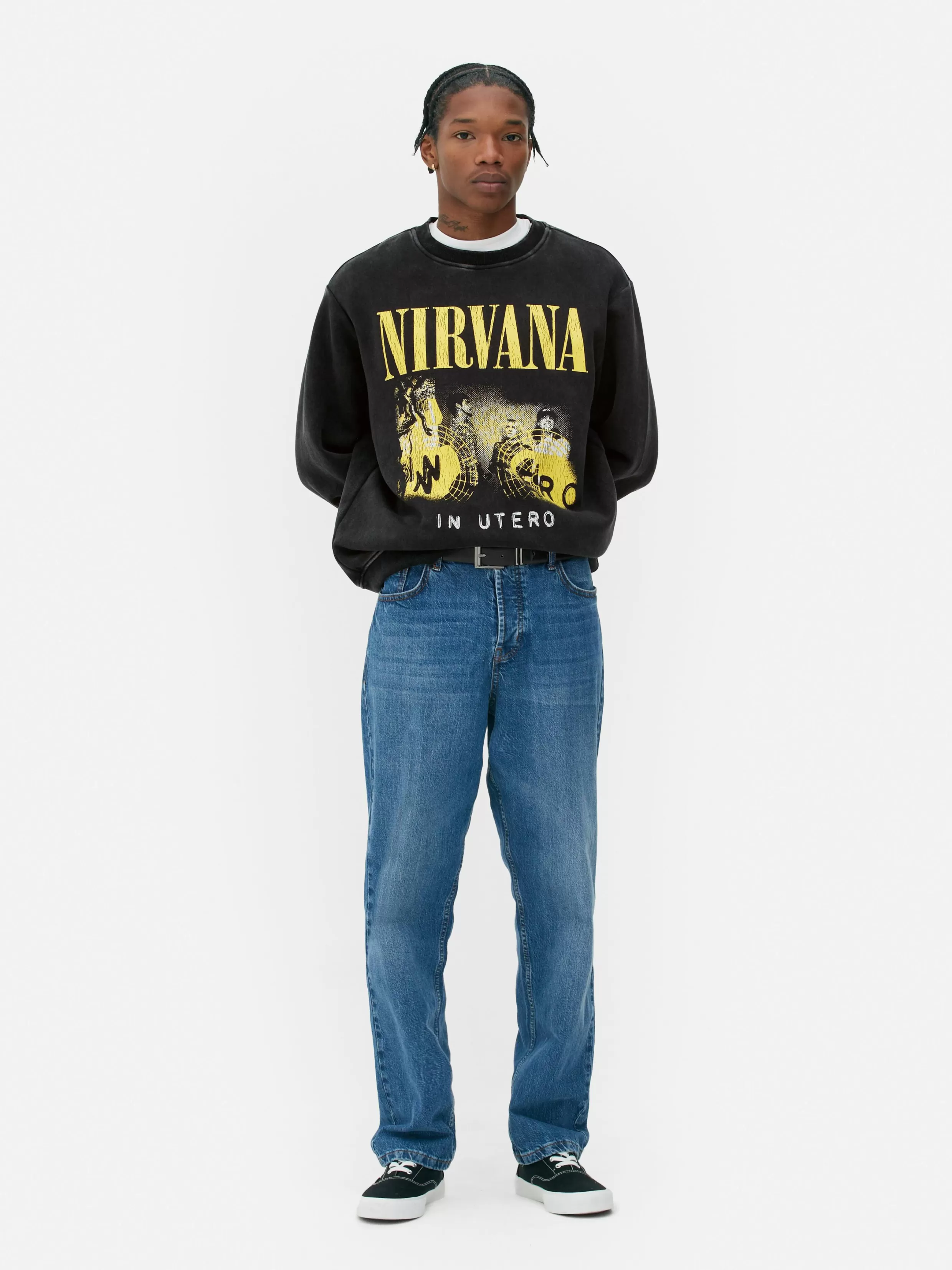 Primark Hoodies En Sweatshirts | T-Shirts En Sweatshirts Met Print^Verwassen Sweatshirt Nirvana