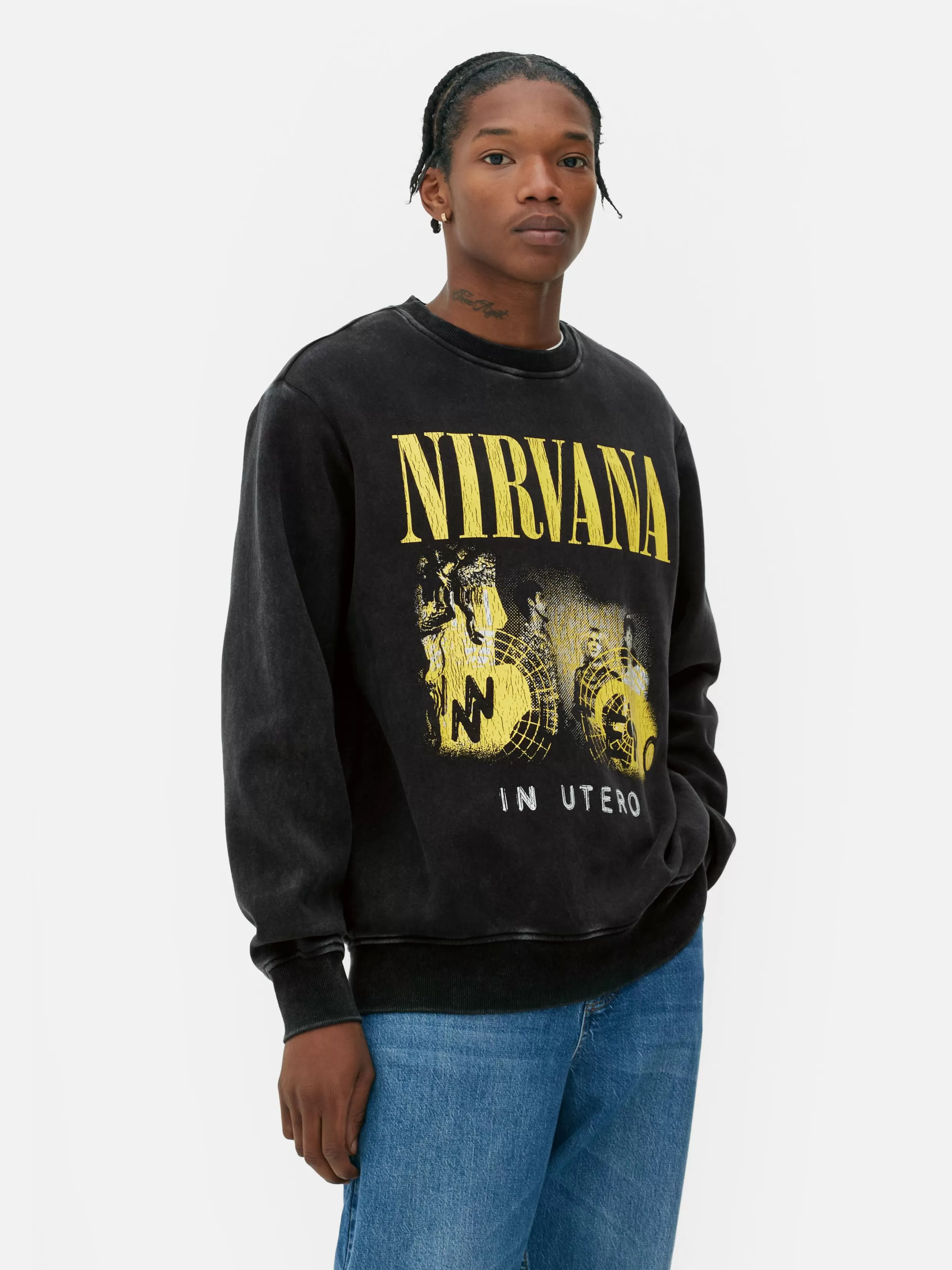 Primark Hoodies En Sweatshirts | T-Shirts En Sweatshirts Met Print^Verwassen Sweatshirt Nirvana