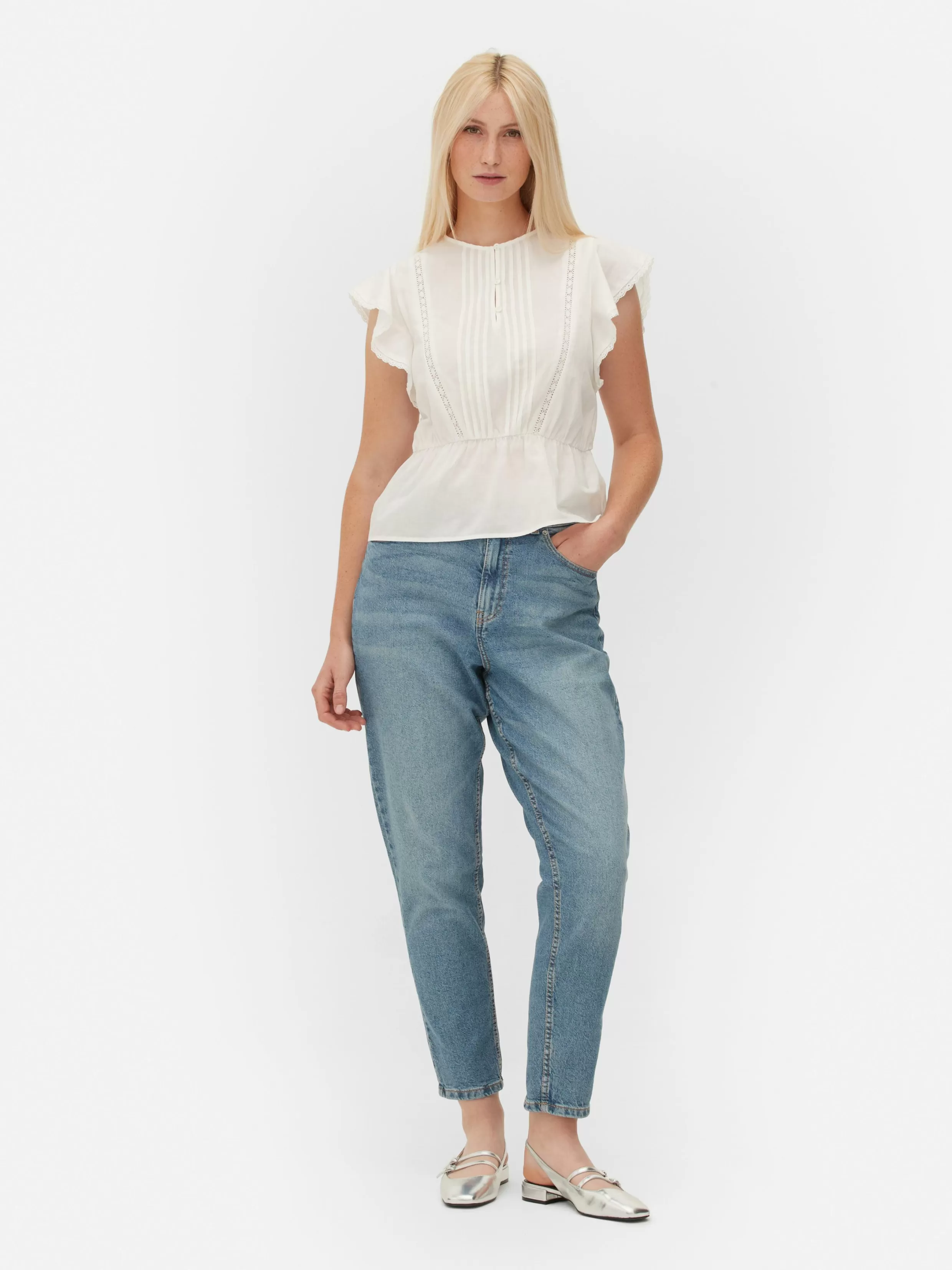 Primark Overhemden En Blouses^Victoriaanse Mouwloze Top Met Broderie Anglaise