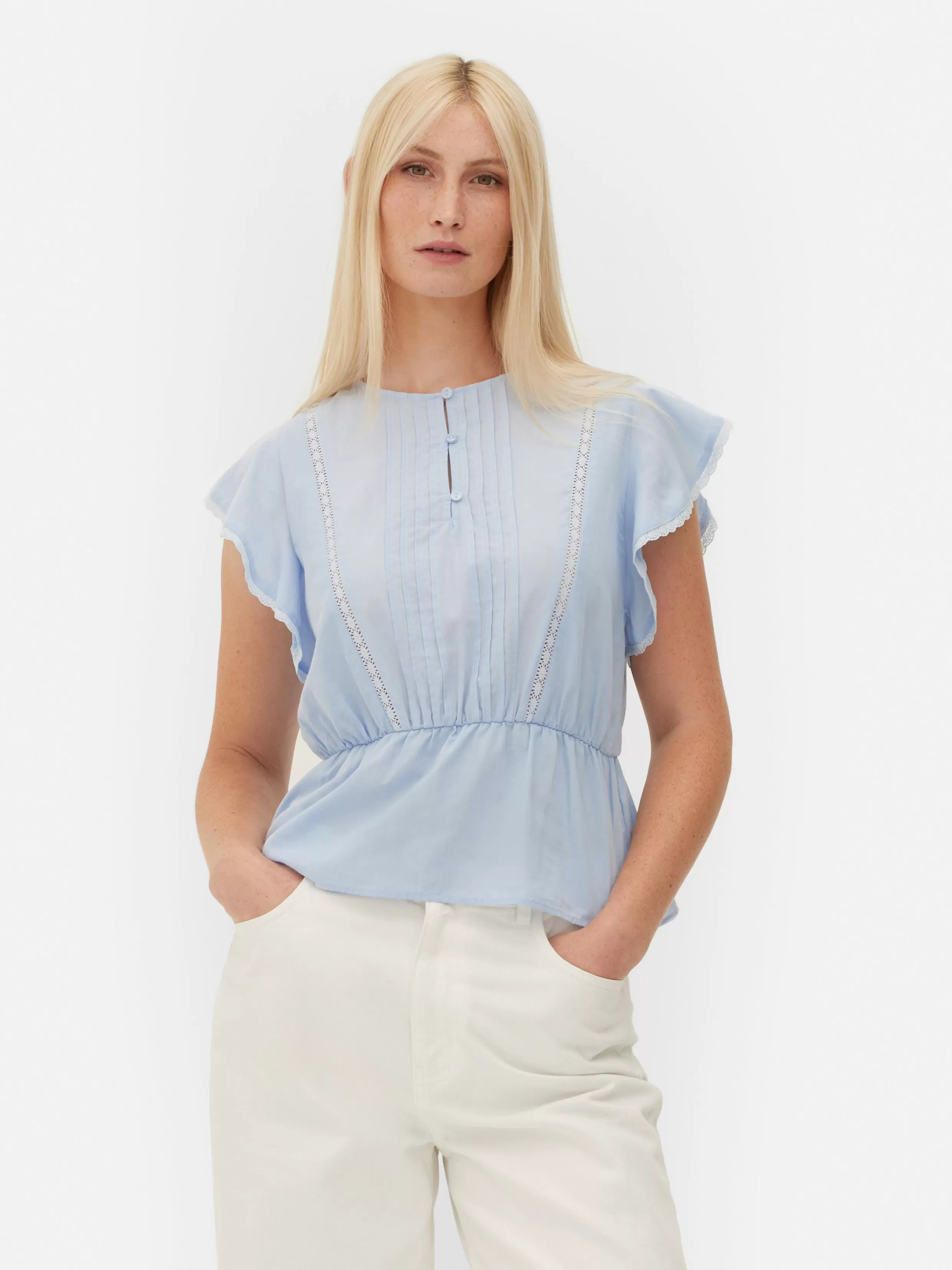 Primark Overhemden En Blouses^Victoriaanse Mouwloze Top Met Broderie Anglaise