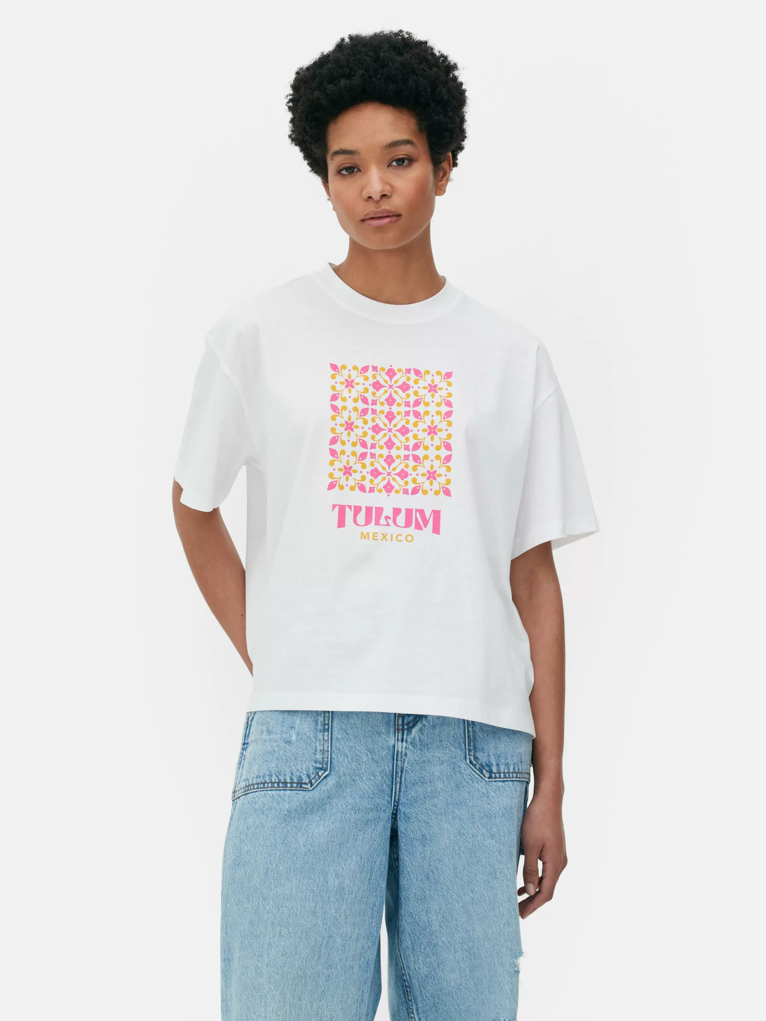 Primark Tops En T-Shirts^Wijdvallend T-shirt Met Grafische Print