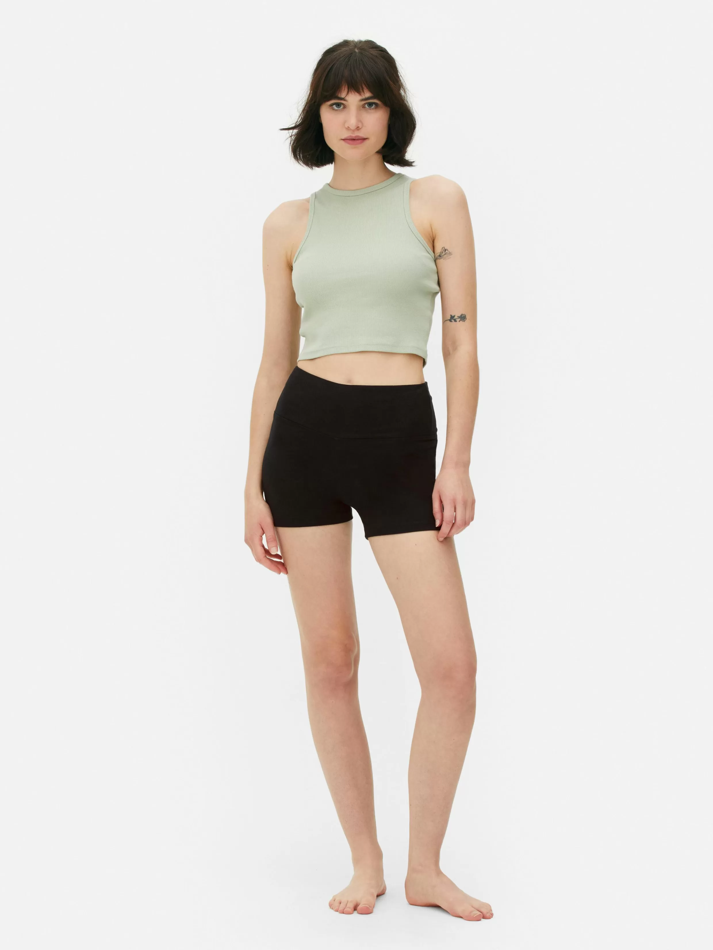 Primark Korte Broeken^Yogashort Met Hoge Taille, Set Van 2