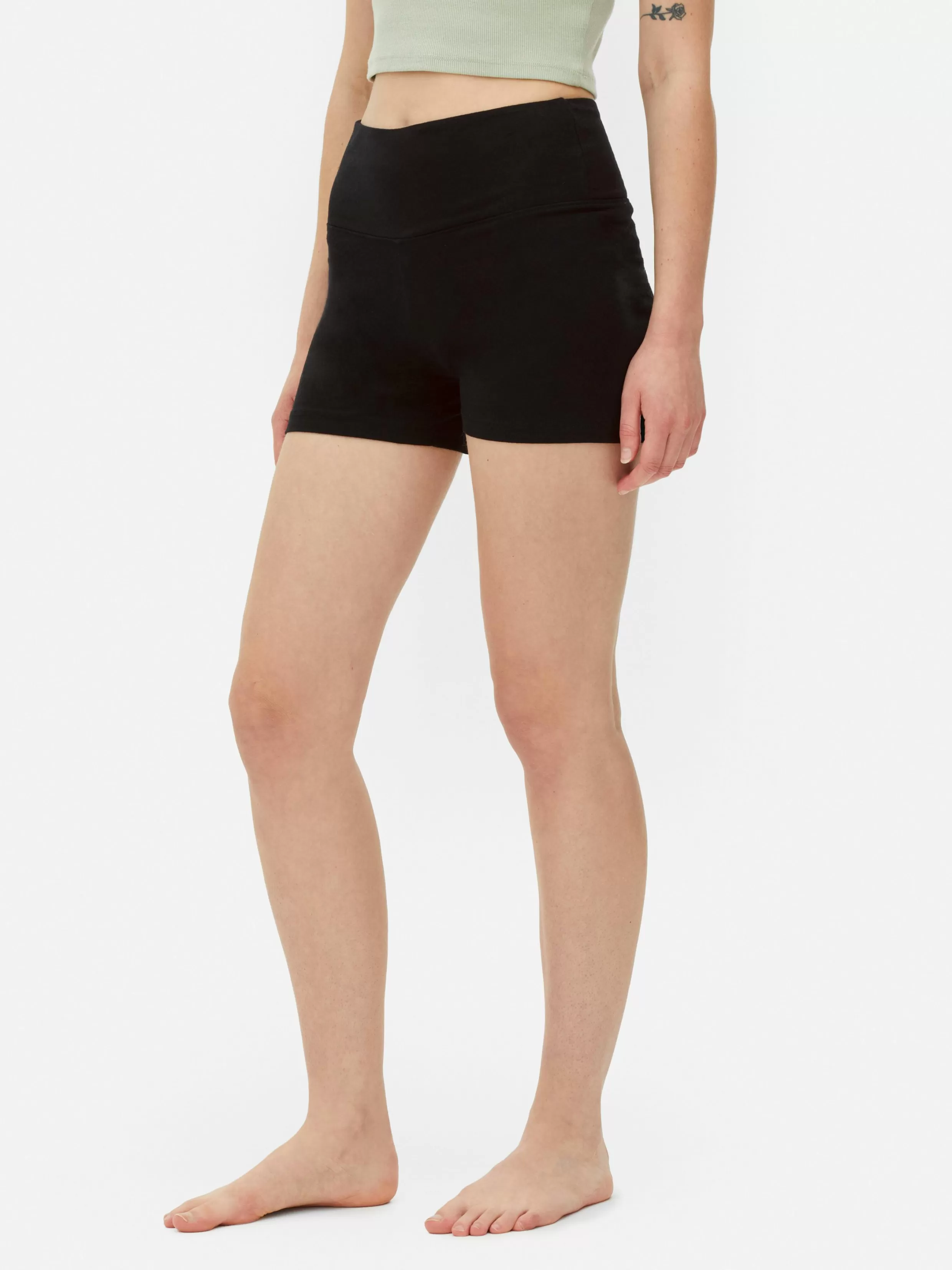 Primark Korte Broeken^Yogashort Met Hoge Taille, Set Van 2